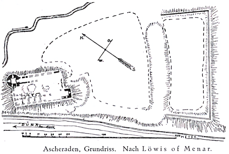 Plan du Château Teutonique (Ordre de Livonie) d'Aizkraukles (Ascheraden)