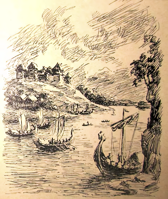 Représentation du Château Teutonique (Ordre de Livonie) de Vecaizkraukles (Alt-Ascheraden)