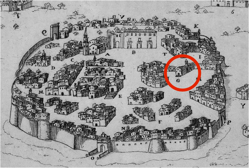 Plan de la ville d'Andria daté du 17e siècle