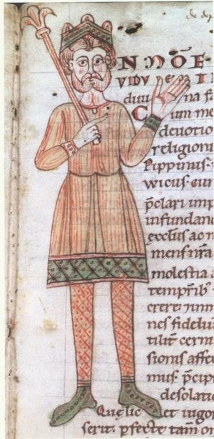 Miniature de l'empereur germanique Lothaire de Supplimbourg