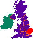 Grande-Bretagne, région de East England