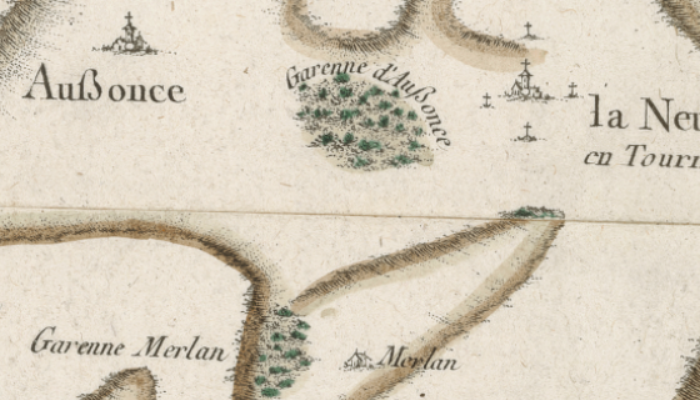 Merlan (Aussonce) sur la carte de Cassini