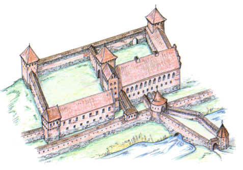 Vue d'artiste du château de braniewo