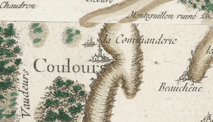 Coulours sur la carte de Cassini