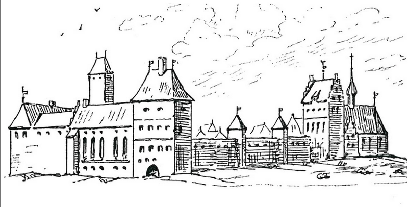 Représentation du château de Dąbrówno (Gilgenburg)