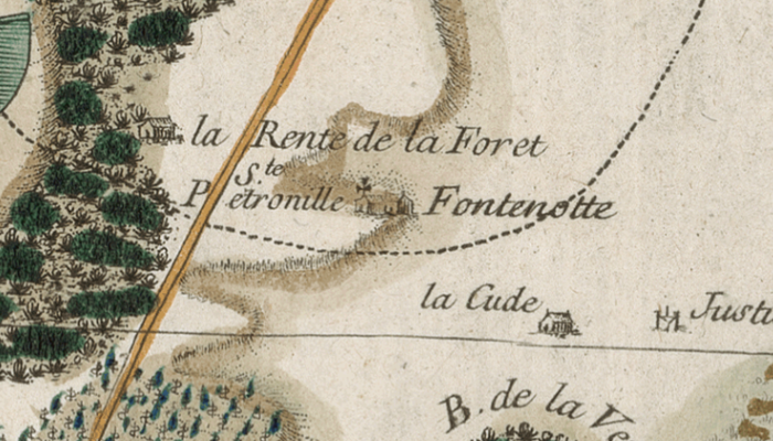 Fontenotte sur la carte de Cassini