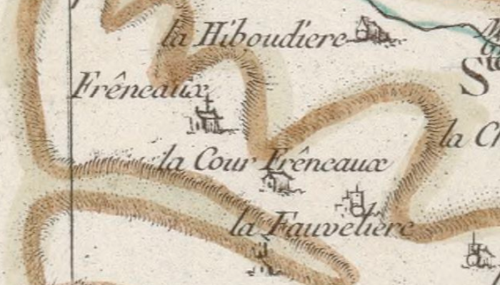 Fresneaux sur la carte de Cassini