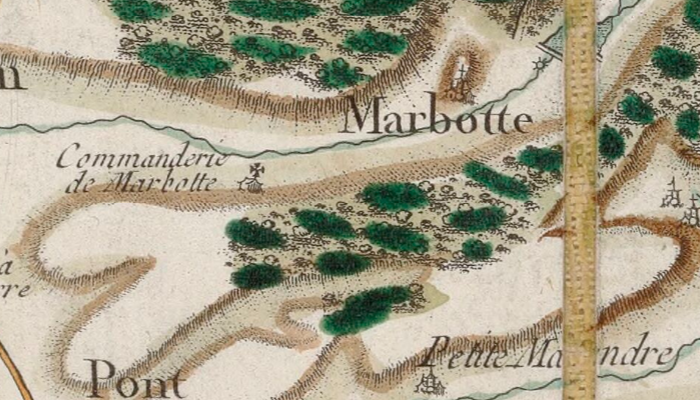 Marbotte sur la carte de Cassini