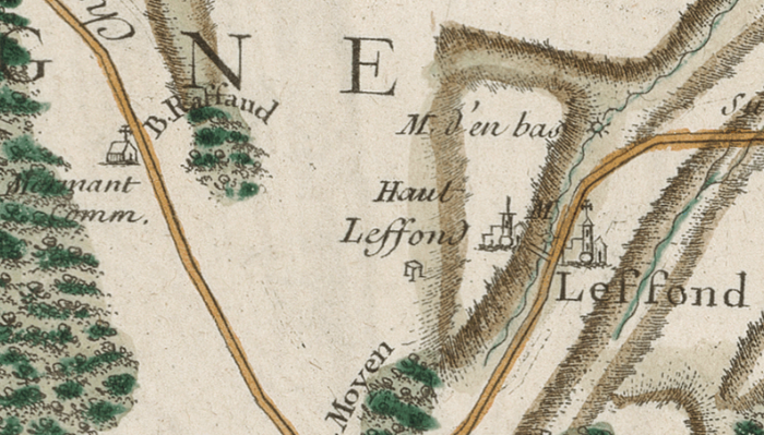 La Maison Templière de Mormant sur la carte de Cassini