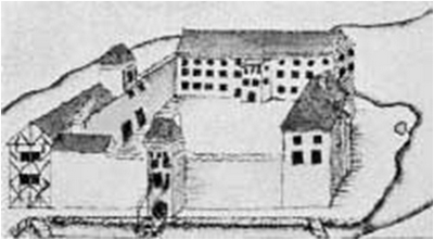 Représentation du Château Teutonique de Nizov'ye (Nizowje - Waldau)