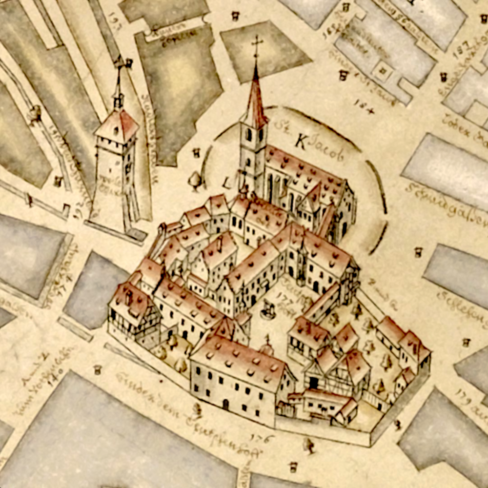 La Deutsche Haus (Commanderie) de Nürnberg (Nuremberg) en 1620