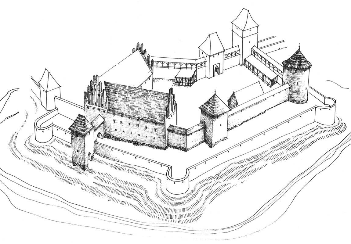 Orneta - essai de reconstruction du château - A.Wagner