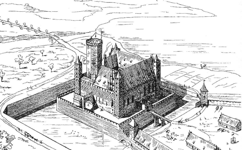 Représentation du Château Teutonique de Radzyń Chełmiński (Burg Rehden)