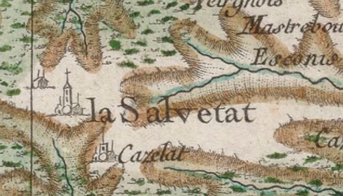 Saint-Mamet-La-Salvetat sur la carte de Cassini
