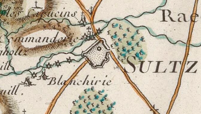 Soultz sur la carte de Cassini