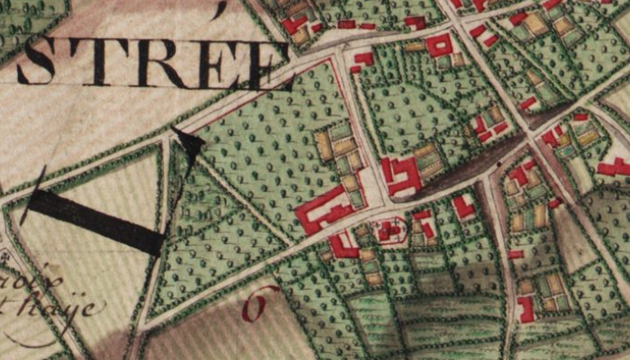 Strée sur la carte de Ferraris