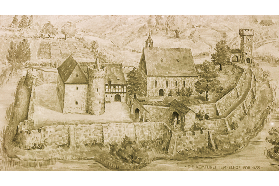 Dessin de la Maison Templière de Tempelhof