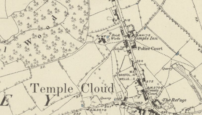 L'emplacement de la commanderie de Cameley & Templecloud
