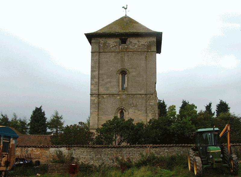 Les vestiges de l'église de la commanderie de Temple Bruer
