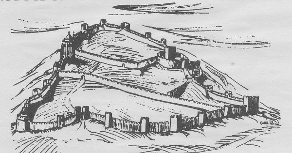 Représentation de l'ensemble du château de Tomar