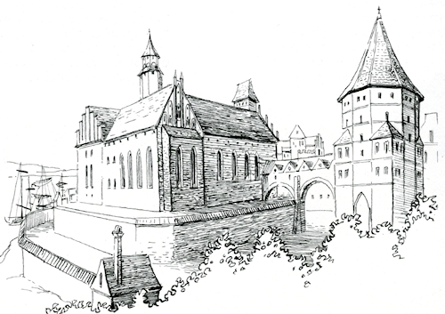 Représentation du château teutonique de Toruń