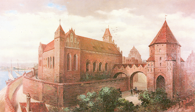 Représentation du château teutonique de Toruń