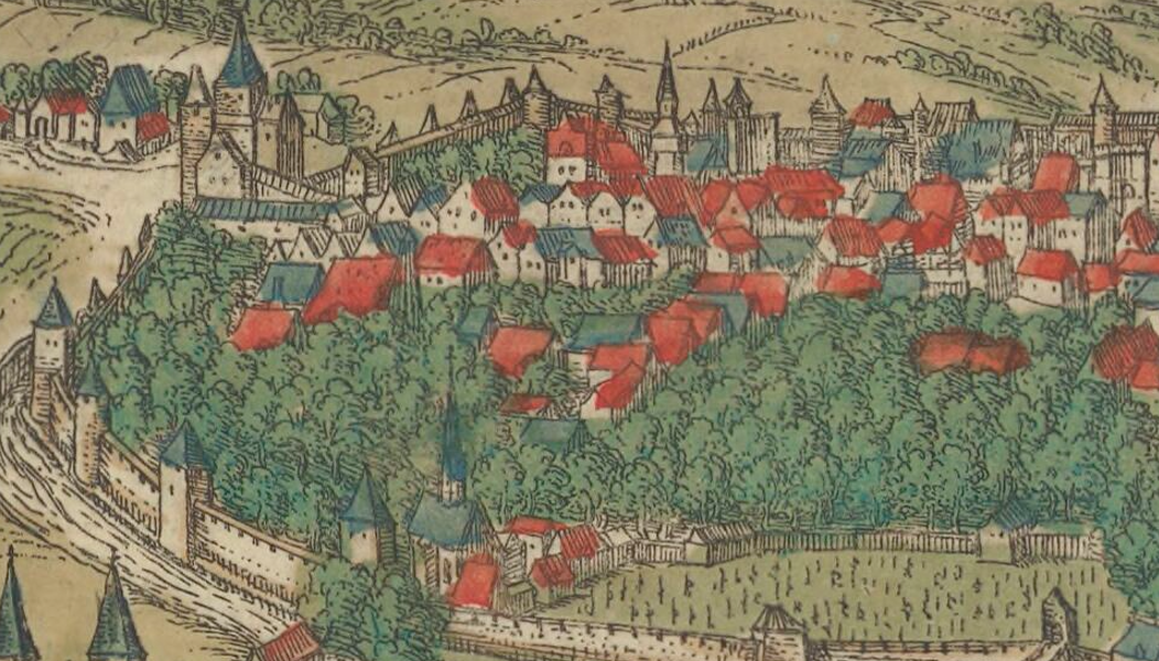 Représentation de l'implantation de la commanderie teutonique de Trèves