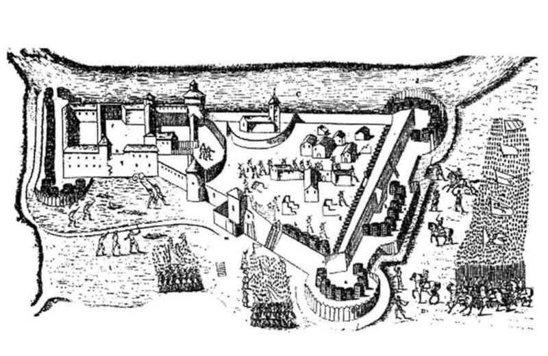 Croquis du château de Valmiera (Wolmar)