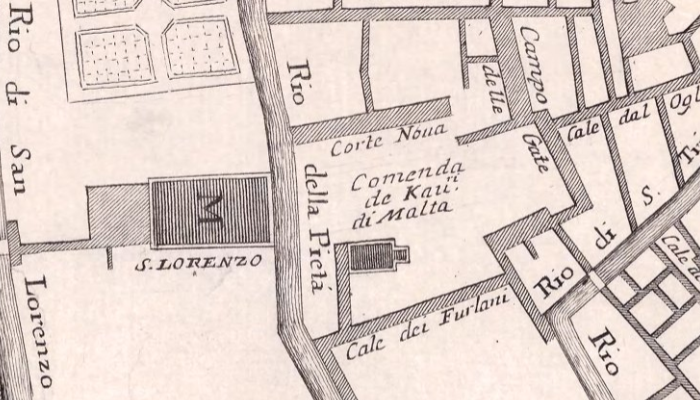 L'emplacement de la Commanderie Hospitalière de Venise