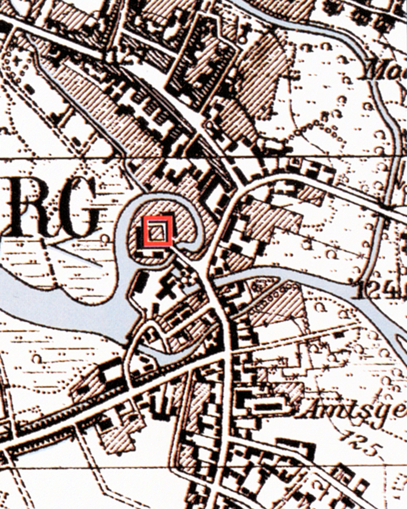 L'emplacement du château de Wielbark (Willenberg)